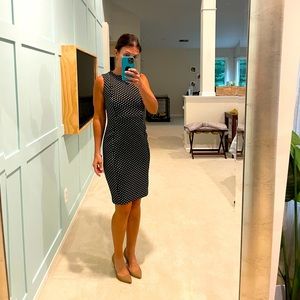 Calvin Klein fitted dress with long gold back zipper